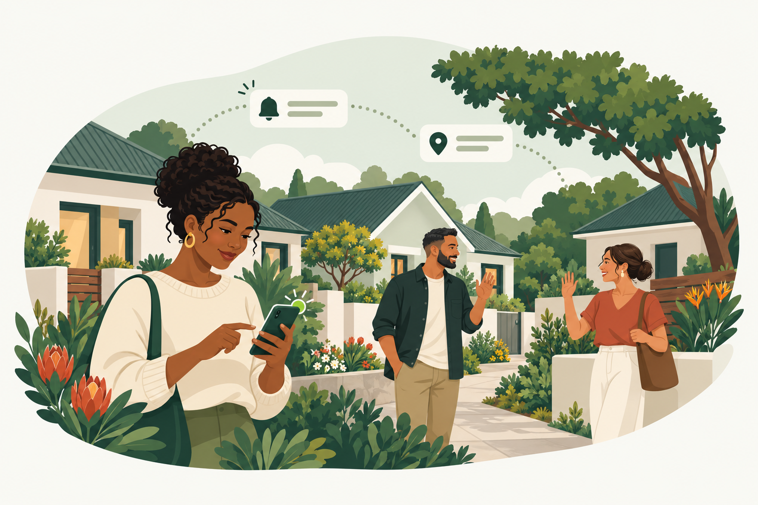 Neighbours staying connected